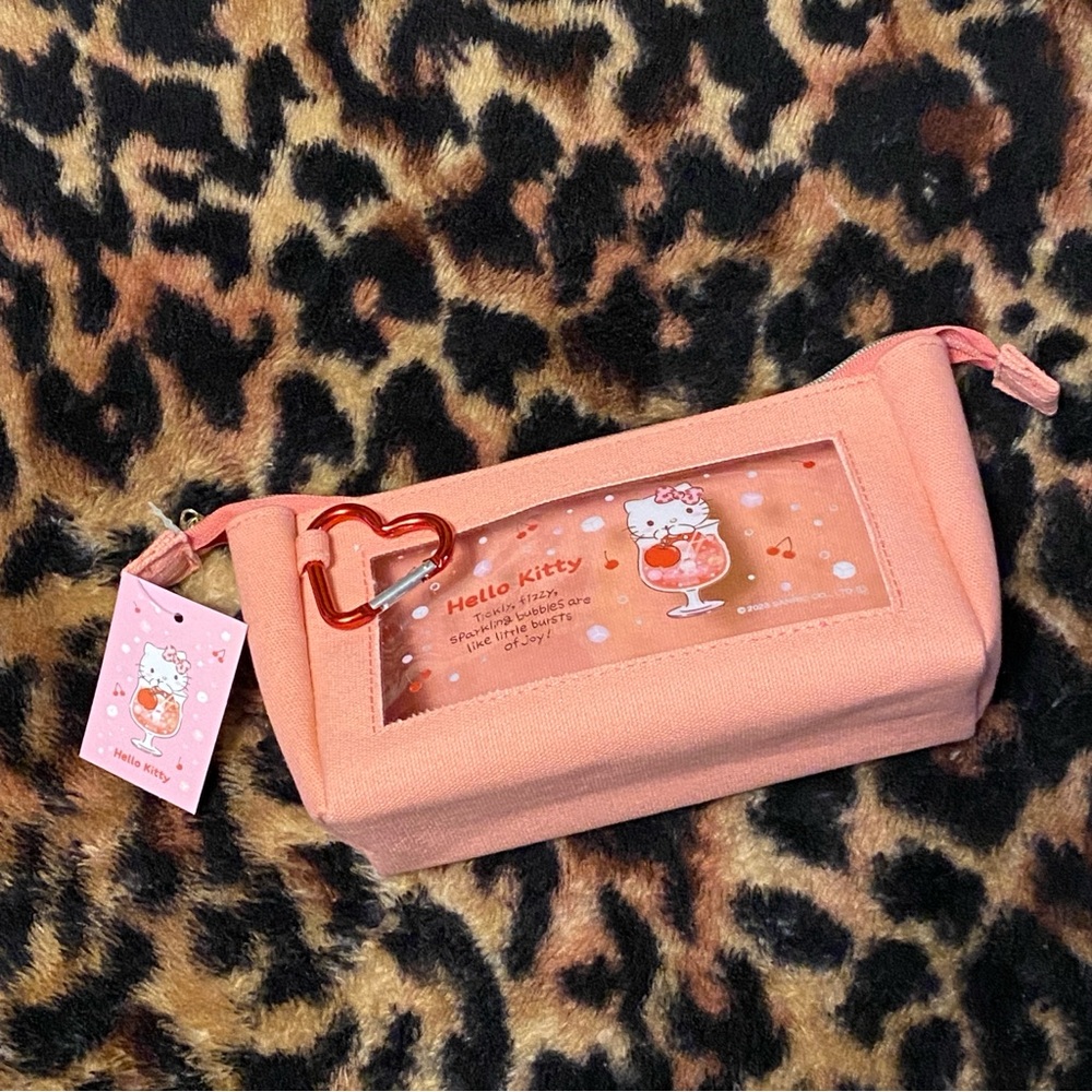 Hello Kitty🥤Fizzy Soda Zip Pouch Makeup Pencil Bag - Picture 4 of 7